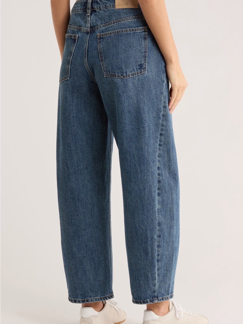 Seven7 Women's High Rise Barrel Ankle Jeans - Medium Blue Wash Size 12 NWT - Picture 5 of 6